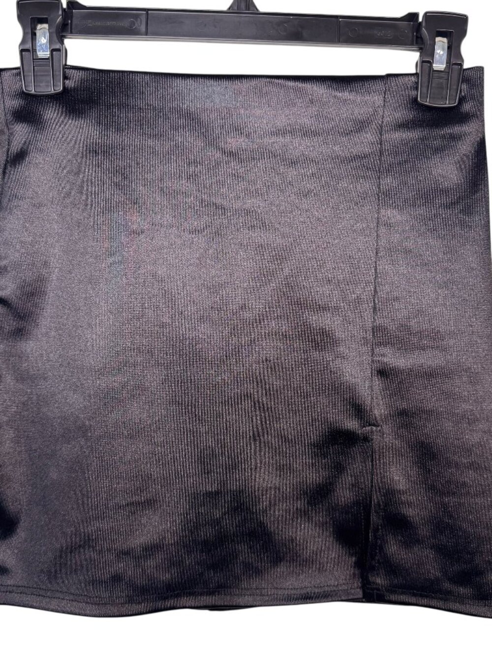 Better Be Black Satin Mini Skirt w/ Slit Goth Punk Emo Pinup Alternative Club S